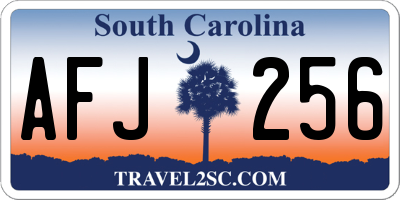SC license plate AFJ256