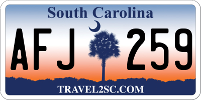SC license plate AFJ259