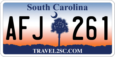 SC license plate AFJ261
