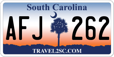 SC license plate AFJ262