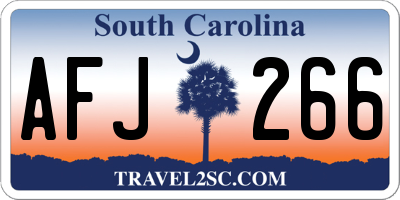 SC license plate AFJ266