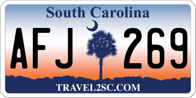SC license plate AFJ269