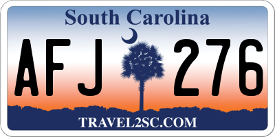 SC license plate AFJ276