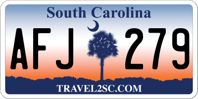 SC license plate AFJ279