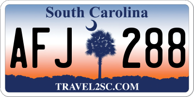 SC license plate AFJ288