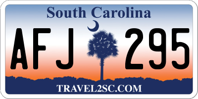 SC license plate AFJ295