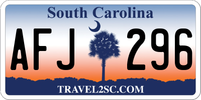 SC license plate AFJ296