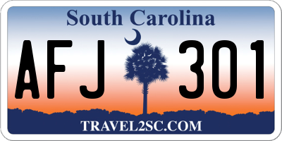SC license plate AFJ301