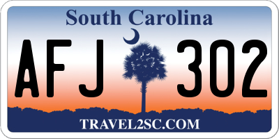 SC license plate AFJ302