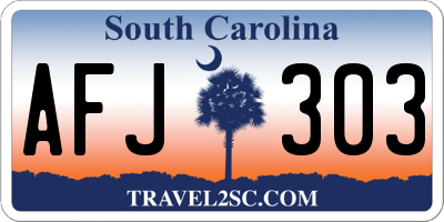 SC license plate AFJ303