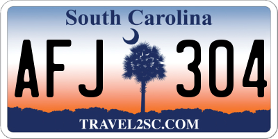 SC license plate AFJ304