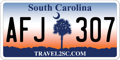 SC license plate AFJ307