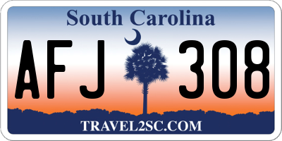 SC license plate AFJ308