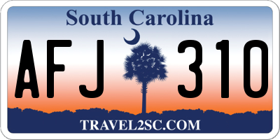SC license plate AFJ310