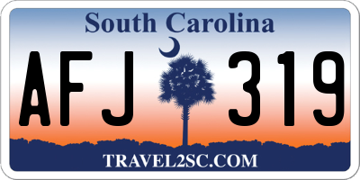 SC license plate AFJ319