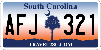 SC license plate AFJ321