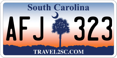 SC license plate AFJ323