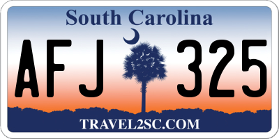 SC license plate AFJ325