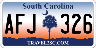 SC license plate AFJ326