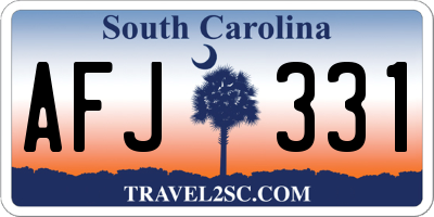 SC license plate AFJ331