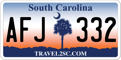 SC license plate AFJ332