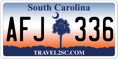 SC license plate AFJ336
