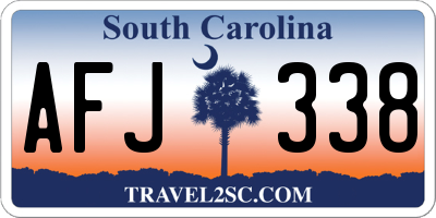 SC license plate AFJ338