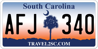 SC license plate AFJ340