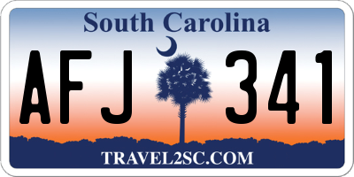 SC license plate AFJ341