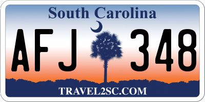 SC license plate AFJ348