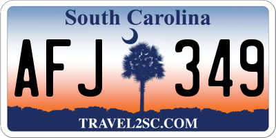 SC license plate AFJ349