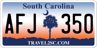 SC license plate AFJ350