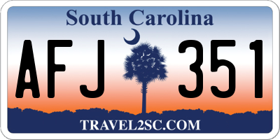 SC license plate AFJ351