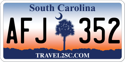 SC license plate AFJ352