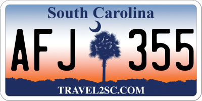 SC license plate AFJ355