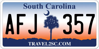 SC license plate AFJ357