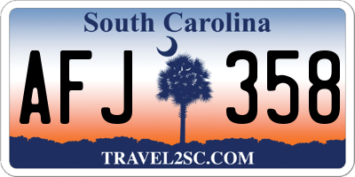 SC license plate AFJ358