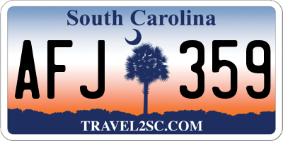 SC license plate AFJ359