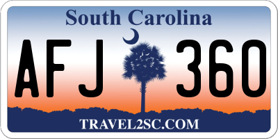 SC license plate AFJ360