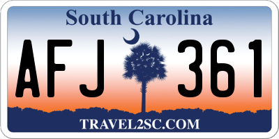 SC license plate AFJ361