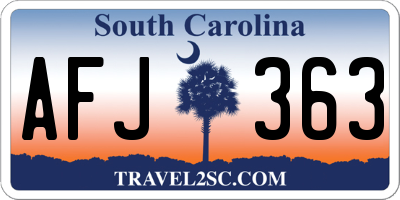 SC license plate AFJ363