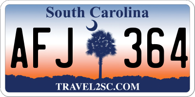 SC license plate AFJ364