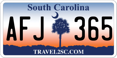 SC license plate AFJ365