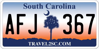 SC license plate AFJ367