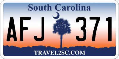 SC license plate AFJ371