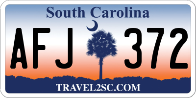 SC license plate AFJ372