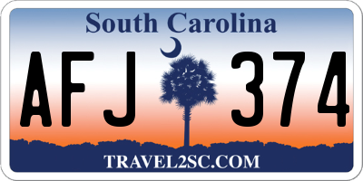 SC license plate AFJ374
