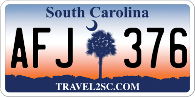 SC license plate AFJ376