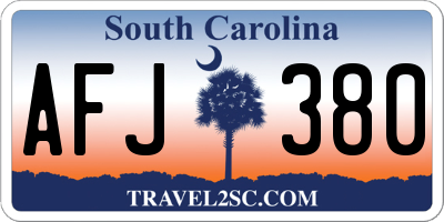 SC license plate AFJ380