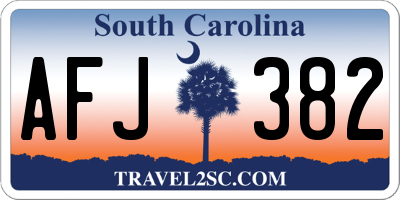 SC license plate AFJ382